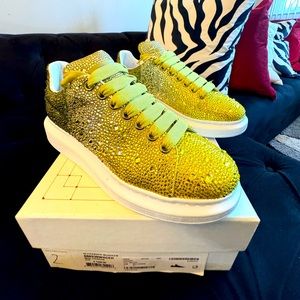 ALEXANDER MCQUEEN - Degrade Crystal Sneakers in Multigreen size 41